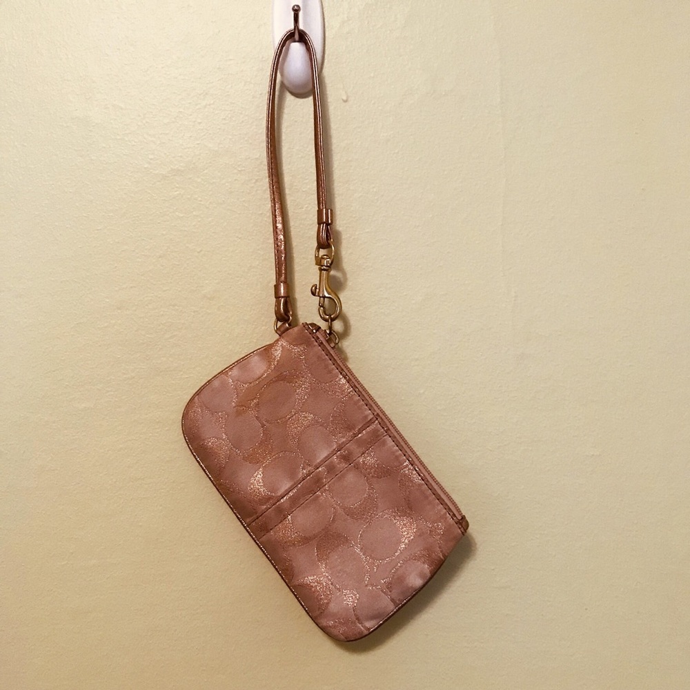 Coach Gold Wristlet